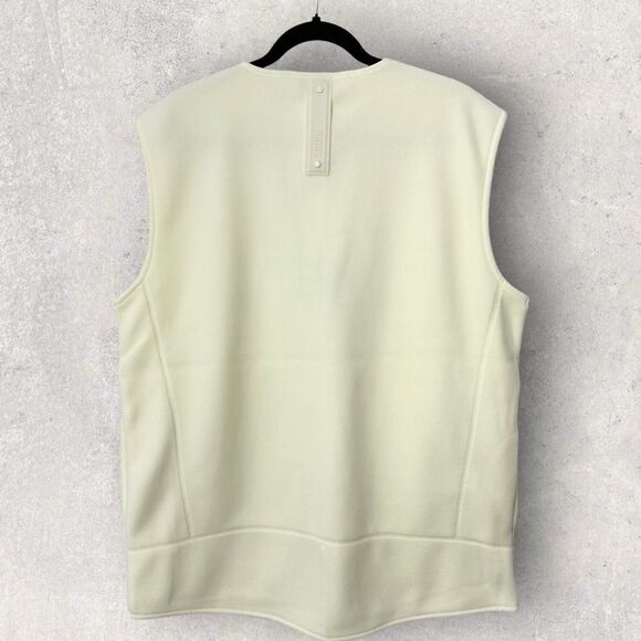 NWT Rains Fleece Vest Straw Yellow Sleeveless Unisex Zip Front L - Picture 3 of 10